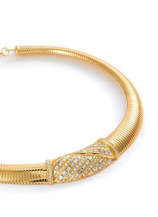 Detail View - Click To Enlarge - LANE CRAWFORD VINTAGE ACCESSORIES - Christian Dior 'Disco' Crystal Embellished Curb Necklace