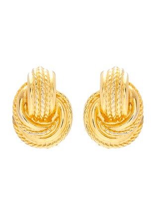 Main View - Click To Enlarge - LANE CRAWFORD VINTAGE ACCESSORIES - Givenchy 'New York Paris' Stud Earrings