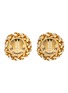 Main View - Click To Enlarge - LANE CRAWFORD VINTAGE ACCESSORIES - Chanel Emblem Coin Stud Earrings
