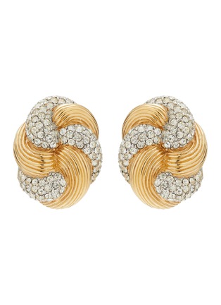 Main View - Click To Enlarge - LANE CRAWFORD VINTAGE ACCESSORIES - Ciner Crystal Embellished Stud Earrings