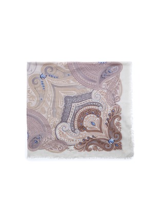 Detail View - Click To Enlarge - LANE CRAWFORD VINTAGE ACCESSORIES - Cartier Paisley Print Silk Cashmere Blend Scarf