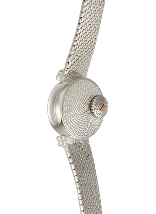 Detail View - Click To Enlarge - LANE CRAWFORD VINTAGE WATCHES - Omega Diamond Encrusted 14K White Gold Round Watch