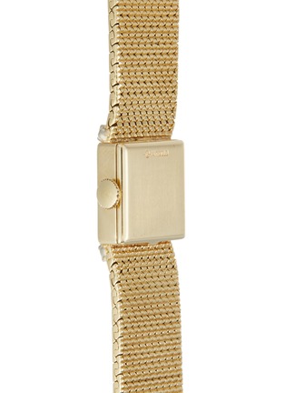 Detail View - Click To Enlarge - LANE CRAWFORD VINTAGE WATCHES - Rolex Diamond Encrusted 14K Gold Square Watch