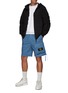 Figure View - Click To Enlarge - STONE ISLAND - Light Stretch Cotton Cargo Bermuda Shorts