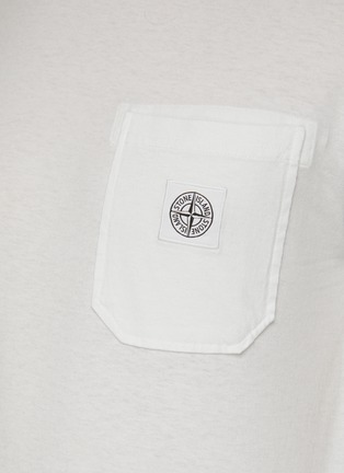  - STONE ISLAND - Compass logo tab cotton T-shirt