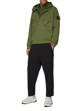 Figure View - Click To Enlarge - STONE ISLAND - Compass logo tab cotton T-shirt
