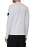 Back View - Click To Enlarge - STONE ISLAND - CREWNECK ROLL CUFF COTTON BLEND RIB KNIT SWEATER
