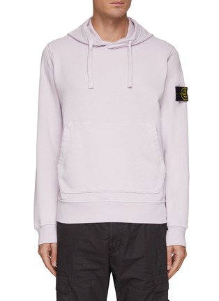 Main View - Click To Enlarge - STONE ISLAND - Logo Applique Cotton Hoodie