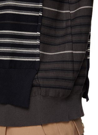 - YOKE - Layered striped crewneck sweater