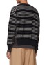 Back View - Click To Enlarge - YOKE - Layered striped crewneck sweater