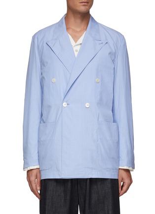 Main View - Click To Enlarge - YOKE - Double-breast striped shirt jacket