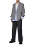 Figure View - Click To Enlarge - YOKE - Double-breast striped shirt jacket