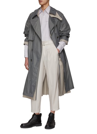 Figure View - Click To Enlarge - YOKE - Double-layered nylon trench coat