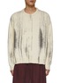 YOKE - Distress print drop shoulder sweater