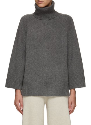 Main View - Click To Enlarge - THEORY - TURTLE NECK AIRY TOP