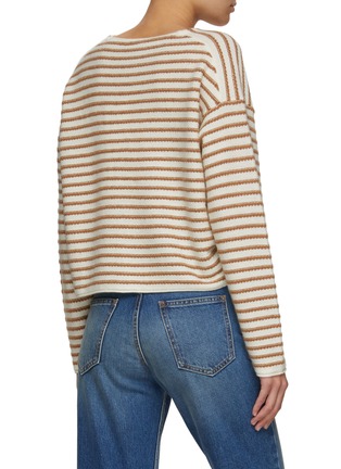 Back View - Click To Enlarge - THEORY - STRIPE BOXY CARDIGAN