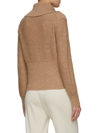 Back View - Click To Enlarge - THEORY - T NECK CASHMERE CARDIGAN