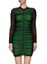 Main View - Click To Enlarge - ALEXANDER WANG - Ruched Top Layer Bodycon Dress
