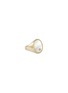 Main View - Click To Enlarge - YVONNE LEON - CHEVALIERE OVALE PINKY MOTHER OF PEARL DIAMOND 9K YELLOW GOLD RING