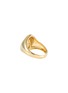 Detail View - Click To Enlarge - YVONNE LEON - CHEVALIERE OVALE PINKY CORAL DIAMOND 9K YELLOW GOLD RING