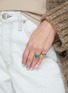Figure View - Click To Enlarge - YVONNE LEON - CHEVALIERE COEUR HEART PINKY DIAMAND MALACHITE 9K YELLOW GOLD RING