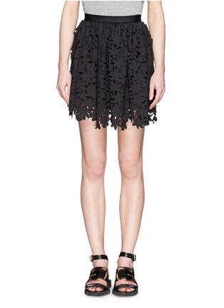 Main View - Click To Enlarge - MSGM - Laser cut floral skirt
