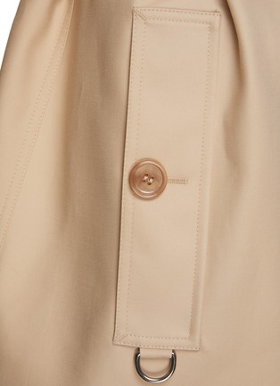  - BURBERRY - Belted Boat Neck Cotton Trench Jacket
