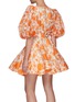 Back View - Click To Enlarge - ZIMMERMANN - ‘Postcard’ Puff Sleeves Mini Dress