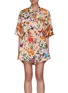 Main View - Click To Enlarge - ZIMMERMANN - Tropicana' Floral Print Linen Playsuit