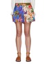 Main View - Click To Enlarge - ZIMMERMANN - Tropicana' Floral Print Drawstring Linen Shorts