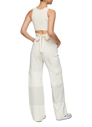 Figure View - Click To Enlarge - LIVE THE PROCESS - ‘BALLET’ CROP WRAP EFFECT TIE TOP