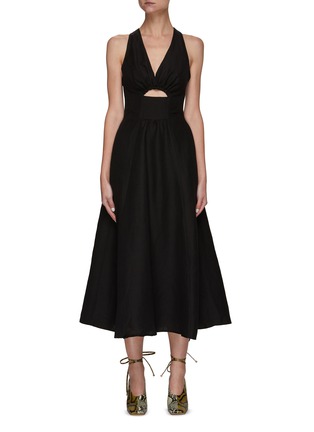 Main View - Click To Enlarge - C/MEO COLLECTIVE - New Direction' Cutout Detail Sleeveless Midi Dress