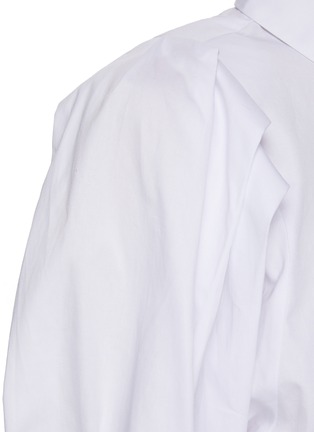  - C/MEO COLLECTIVE - Could Be More' Tie Waist Pleated Puff Sleeve Cotton Blouse