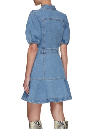 Back View - Click To Enlarge - C/MEO COLLECTIVE - Taking Time' Patch Pocket Denim Mini Dress