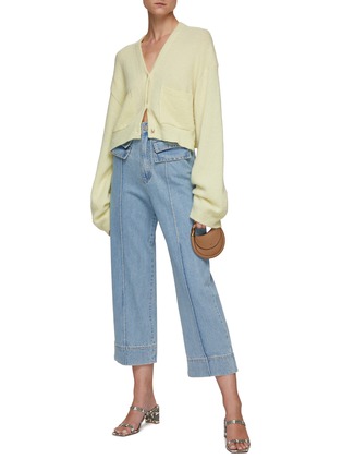 Figure View - Click To Enlarge - C/MEO COLLECTIVE - Pinnacles' Six Pocket Centre Seam Cropped Straight Jeans