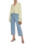 Figure View - Click To Enlarge - C/MEO COLLECTIVE - Pinnacles' Six Pocket Centre Seam Cropped Straight Jeans