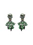 Main View - Click To Enlarge - MING SONG HAUTE JOAILLERIE - Special Bespoke Diamond Emerald Pearl 14k Gold Earrings