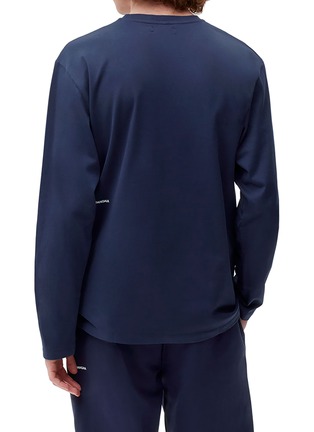 Back View - Click To Enlarge - PANGAIA - Organic Cotton Long Sleeve T-shirt with C-FIBER™
