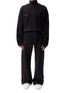 Back View - Click To Enlarge - PANGAIA - Flared Organic Cotton Track Pants