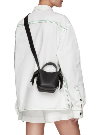 Front View - Click To Enlarge - ACNE STUDIOS - Micro Top Handle Leather Bag
