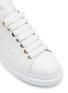 Detail View - Click To Enlarge - ALEXANDER MCQUEEN - Oversized Sneakers' in Leather with Rainbow Eyelets