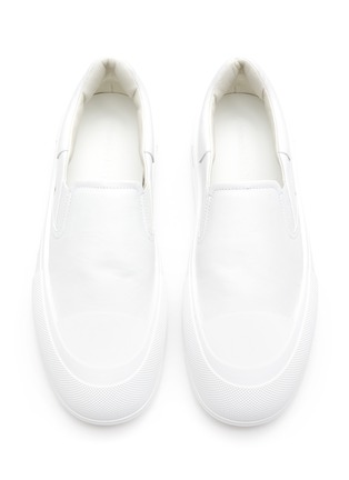 Detail View - Click To Enlarge - ALEXANDER MCQUEEN - ‘Deck Plimsoll’ Slip-On Leather Sneakers