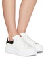 Figure View - Click To Enlarge - ALEXANDER MCQUEEN - ‘Oversized Sneaker’ with Contrasting Heel Tab