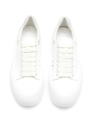 Detail View - Click To Enlarge - ALEXANDER MCQUEEN - ‘Deck Plimsoll’ Lace-Up Sneakers