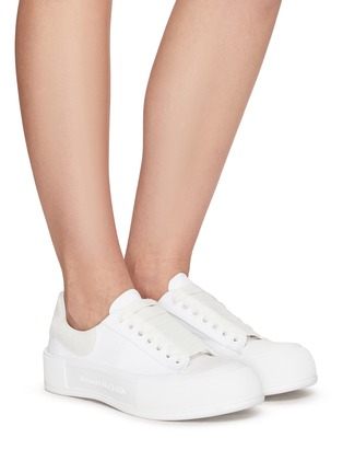 Figure View - Click To Enlarge - ALEXANDER MCQUEEN - ‘Deck Plimsoll’ Lace-Up Sneakers