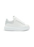 Main View - Click To Enlarge - ALEXANDER MCQUEEN - Oversized Sneakers' in Leather with Holographic Heel Tab