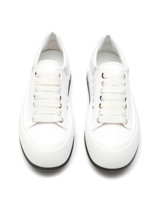 Detail View - Click To Enlarge - ALEXANDER MCQUEEN - ‘Deck Plimsoll’ Low Top Lace Up Sneakers