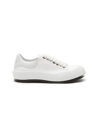 Main View - Click To Enlarge - ALEXANDER MCQUEEN - ‘Deck Plimsoll’ Low Top Lace Up Sneakers