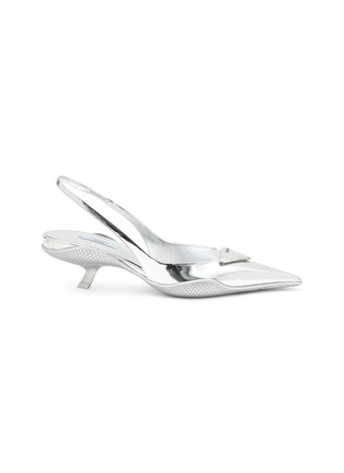 Main View - Click To Enlarge - PRADA - Point Toe Slingback Leather Pumps