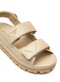 PRADA - ‘Fussbett' double strap quilted leather sandals